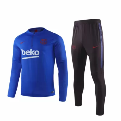 Barcelona Zipper Sweatshirt Kit(Top+Pants) 2019/20 - Soccerdeal