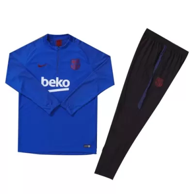 Kid's Barcelona Zipper Sweatshirt Kit(Top+Pants) 2019/20 - Soccerdeal