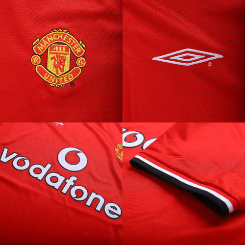 Retro 2000/02 Manchester United Home Soccer Jersey - Soccerdeal