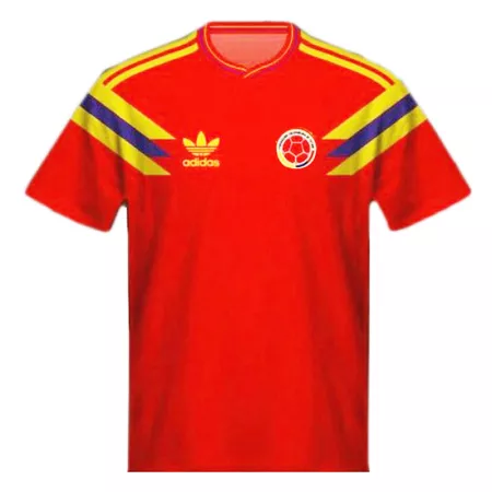 Retro 1990 Colombia Away Soccer Jersey - soccerdeal
