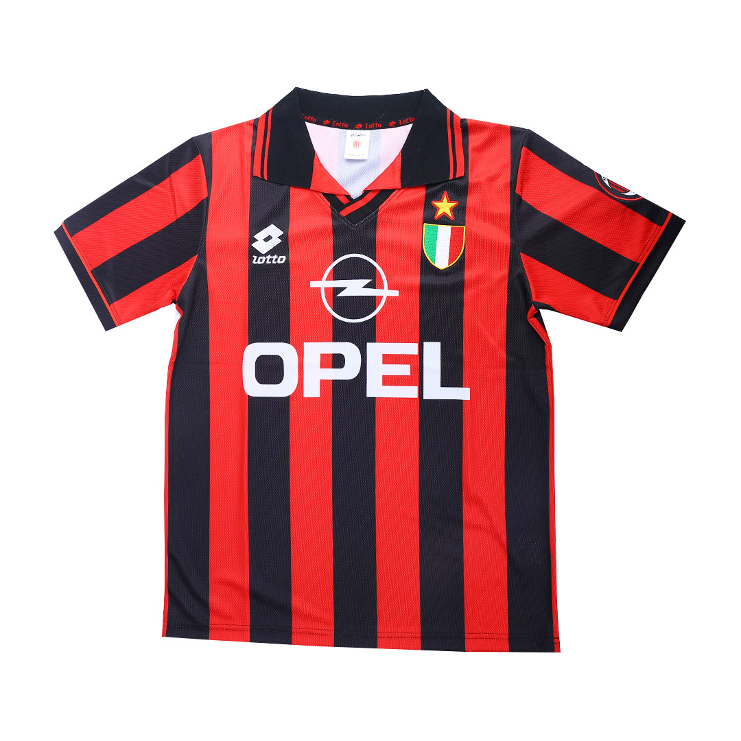 Retro 1996/97 AC Milan Home Soccer Jersey - soccerdeal