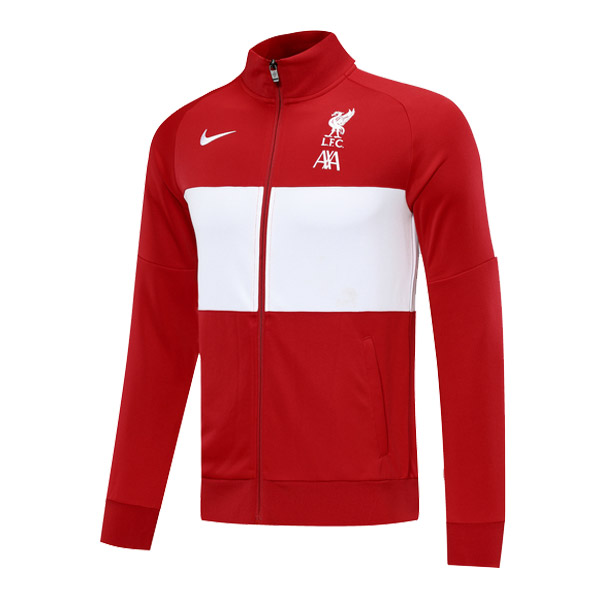 20/21 Liverpool Red&White High Neck Collar Training Jacket - soccerdeal