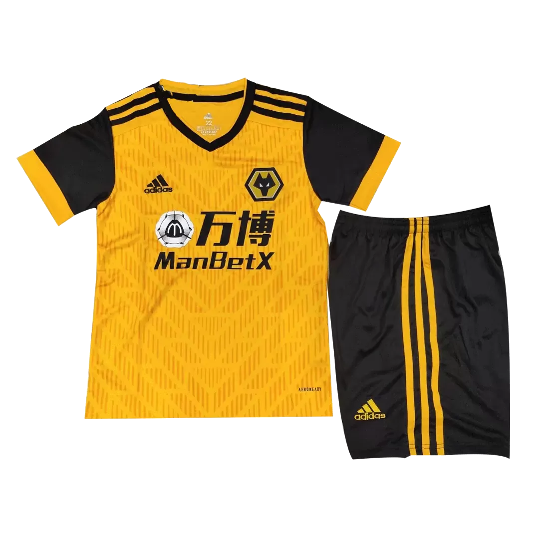 Kid's Adidas Wolverhampton Wanderers Home Soccer Jersey Kit(Jersey+Shorts)  2020/21