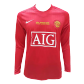 Retro 2007/08 Manchester United Champion League Home Long Sleeve Soccer Jersey