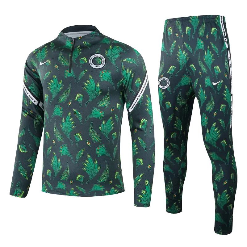 igual Del Norte canal Adidas Nigeria Zipper Sweatshirt Kit(Top+Pants) 2021 - Dark Green