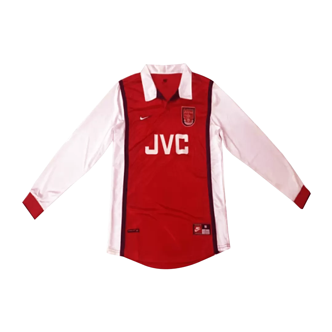 Retro 1998/99 Arsenal Home Long Sleeve Soccer Jersey