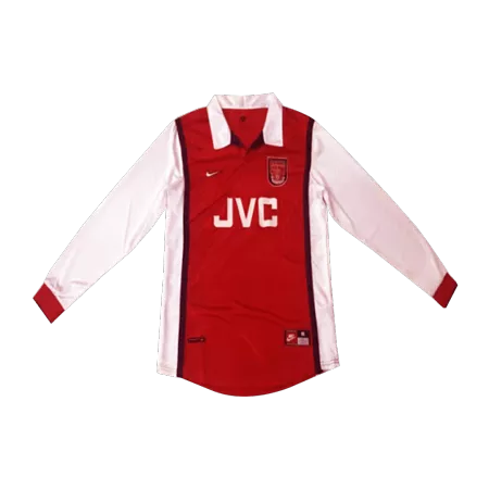 Retro 1998/99 Arsenal Home Long Sleeve Soccer Jersey - soccerdeal