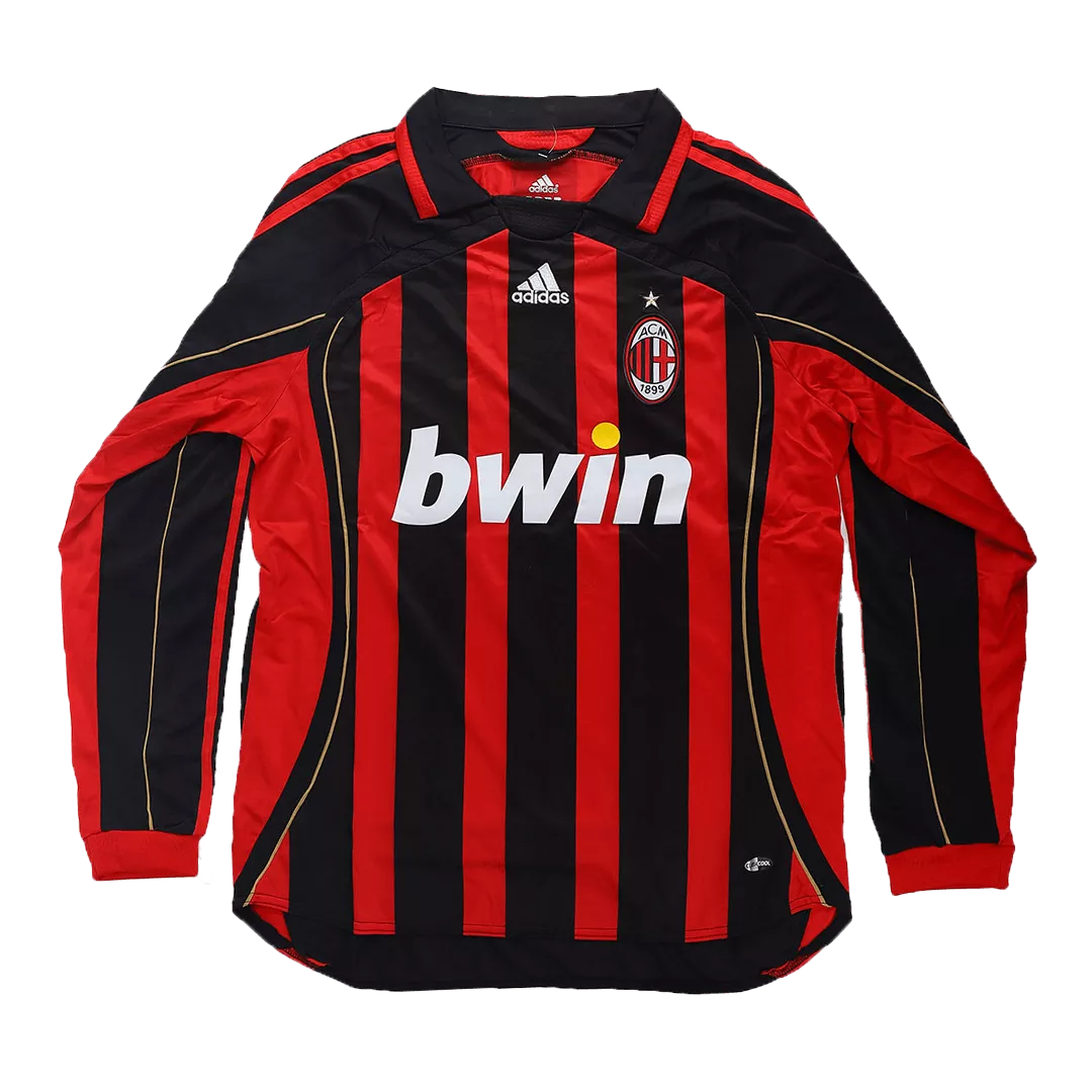 Retro 2006/07 AC Milan Home Long Sleeve Soccer Jersey