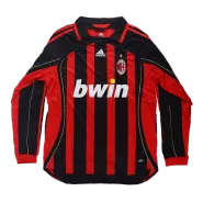 Retro 2006/07 AC Milan Home Long Sleeve Soccer Jersey - soccerdeal