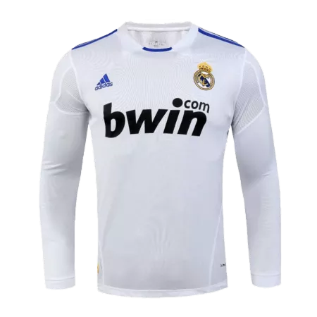 Retro 2010/11 Real Madrid Home Long Sleeve Soccer Jersey - soccerdeal