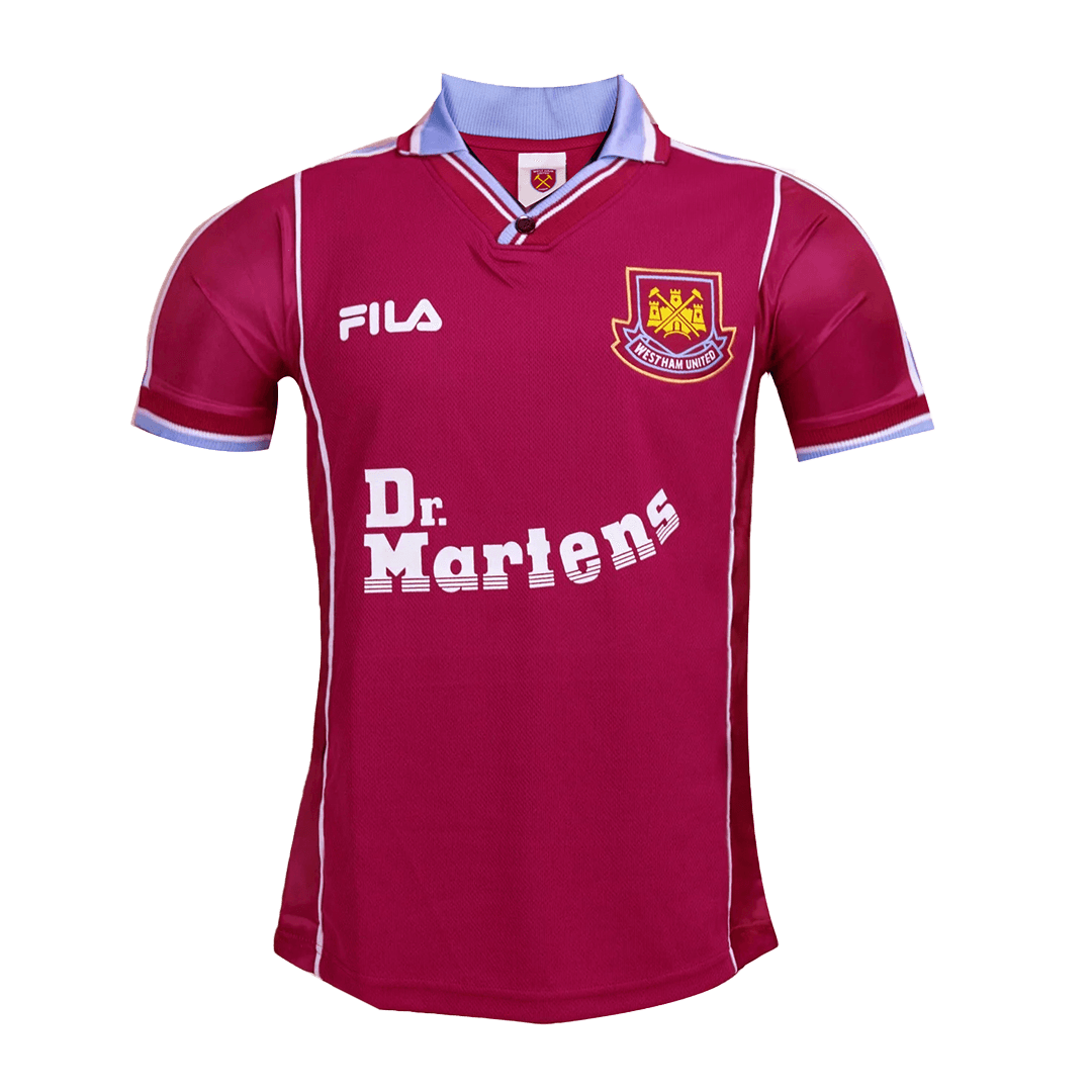 Retro 1999/01 West Ham United Home Soccer Jersey - soccerdeal