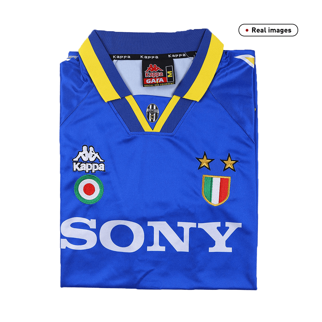 Juventus away retro jersey men's 2ed soccer sportwear football shirt 1995/96