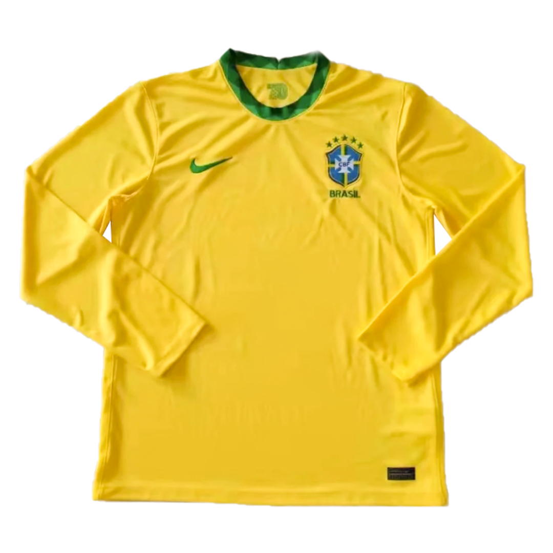 TeeShirtPalace Brazil Soccer Jersey Brazil Football Brazilian Long Sleeve Shirt