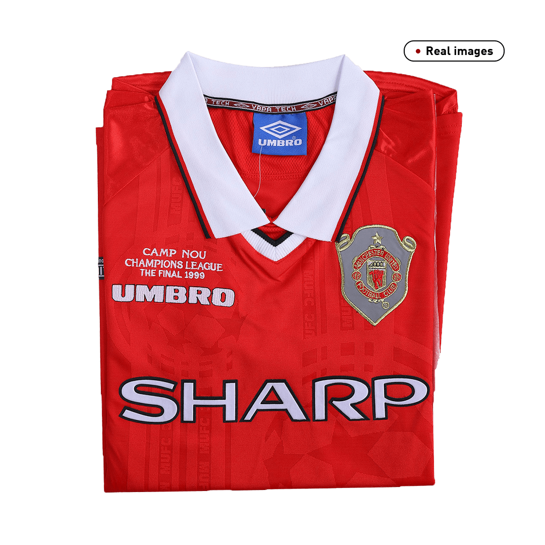 Retro 1999/00 Manchester United Home Soccer Jersey - soccerdeal