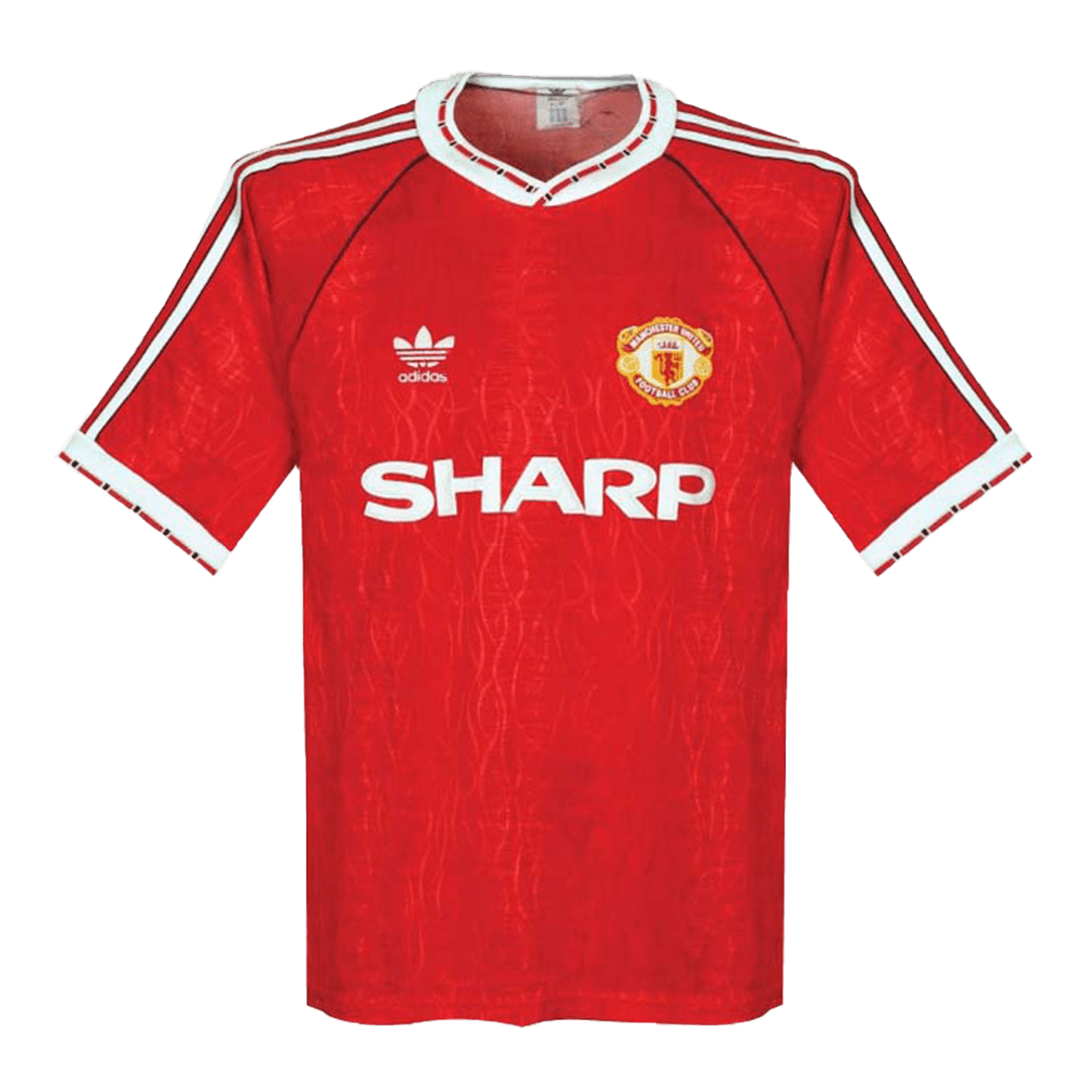 Retro 1990/92 Manchester United Home Soccer Jersey - soccerdeal