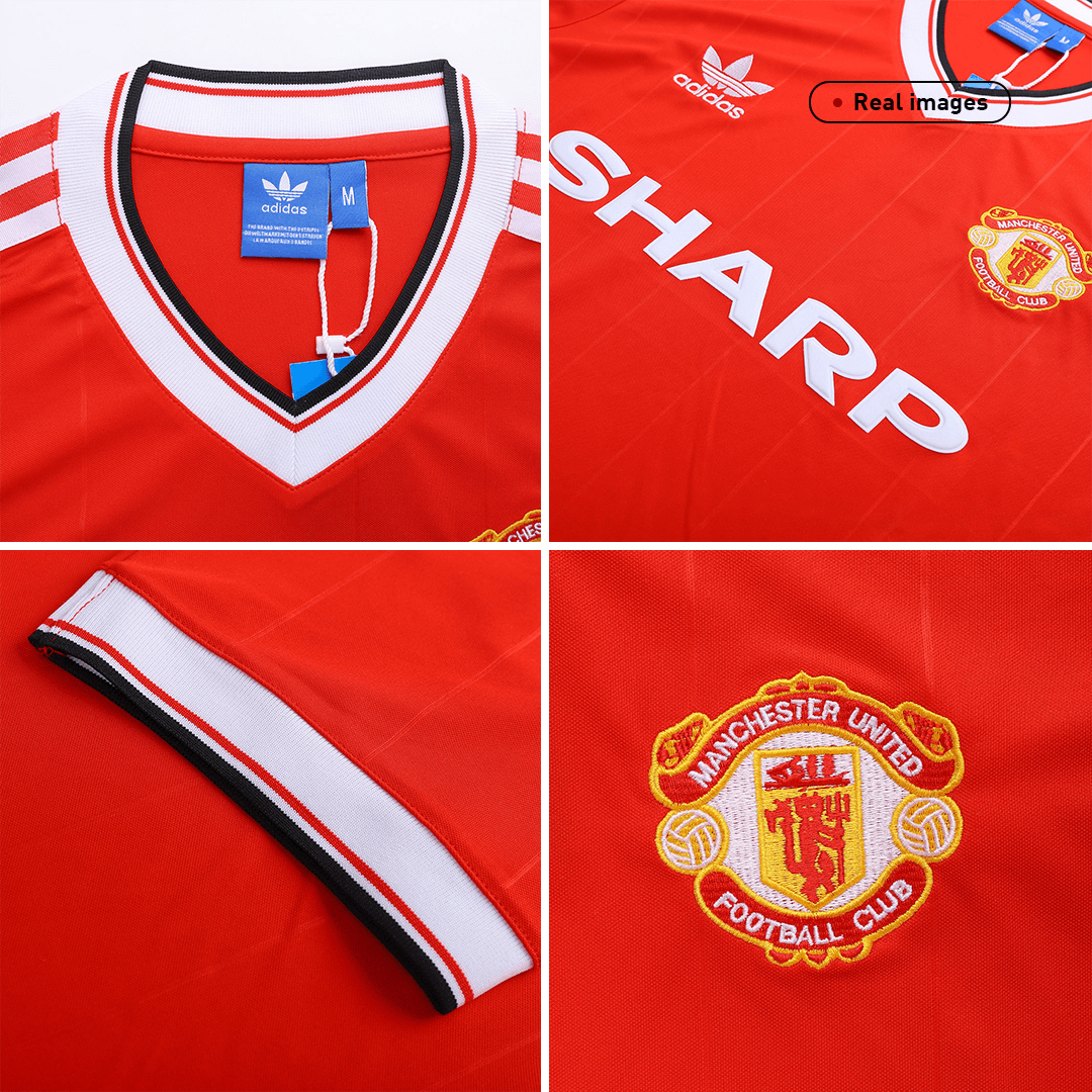 Retro 1982/84 Manchester United Home Soccer Jersey - soccerdeal