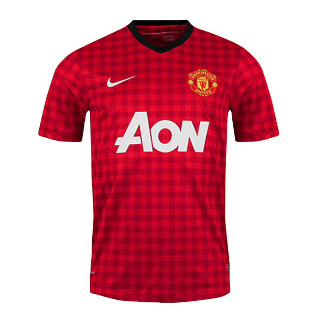 Retro 2012/13 Manchester United Home Soccer Jersey - soccerdeal
