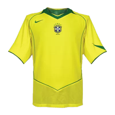 Retro 2004 Brazil Home Soccer Jersey - Soccerdeal