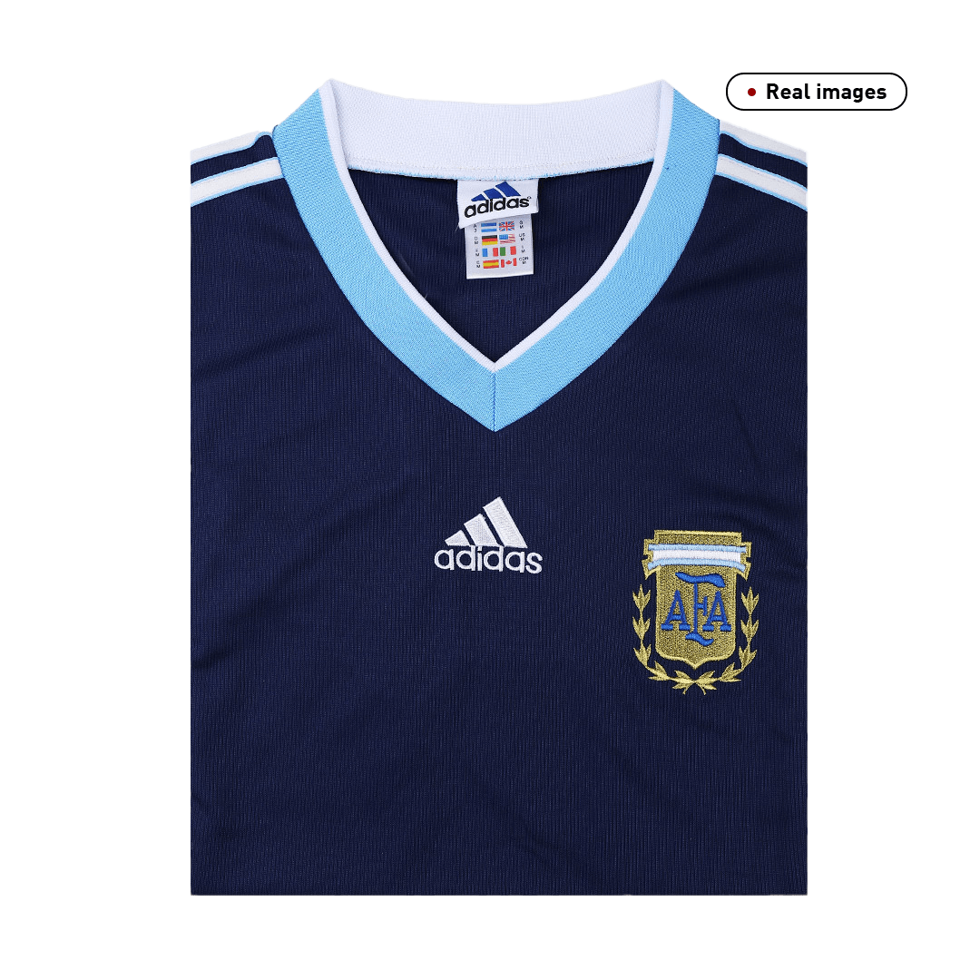 Retro 1998 Argentina Away Soccer Jersey - soccerdeal