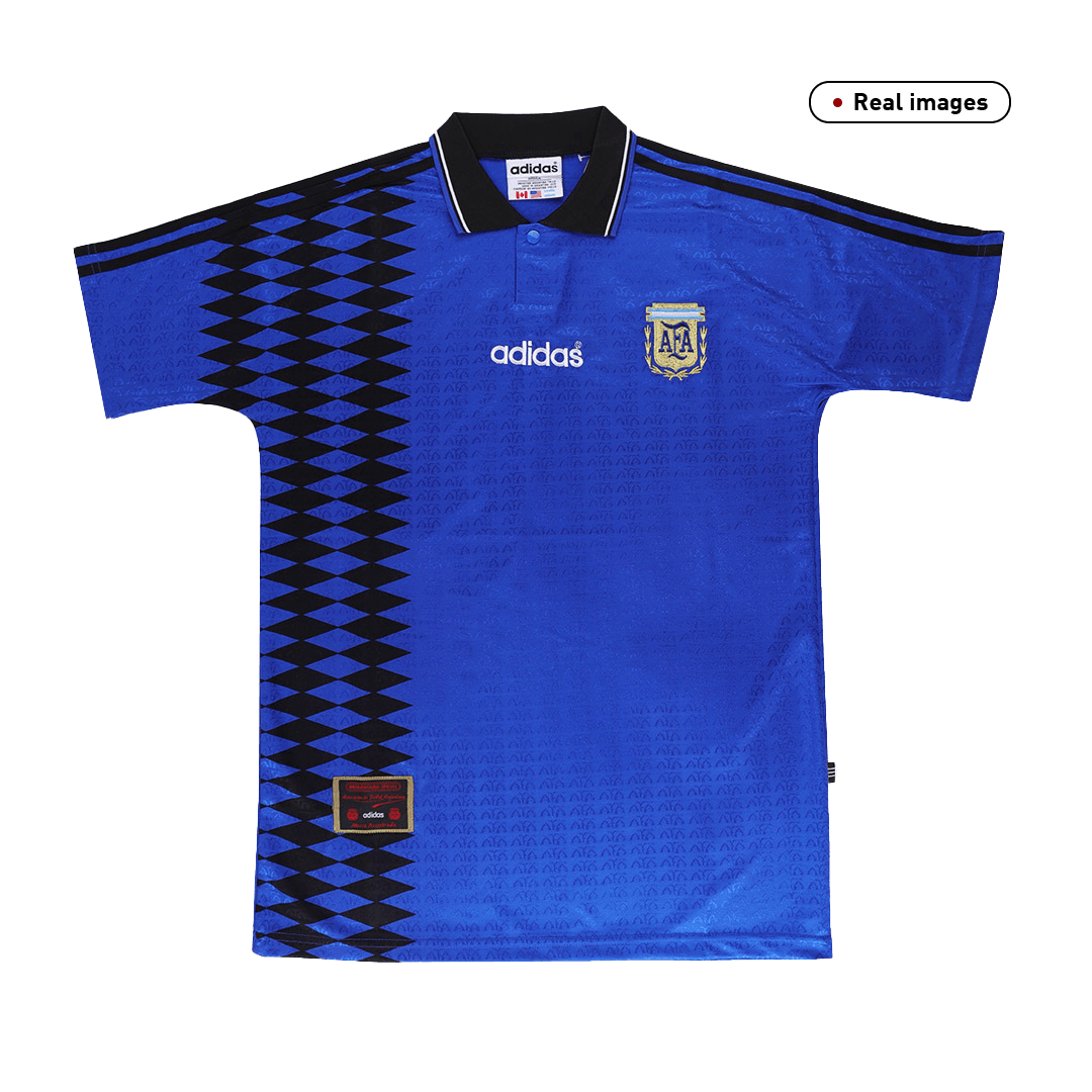 Retro #10 Argentina Away Soccer Jersey Kit(Jersey+Shorts) 1994 - soccerdeal