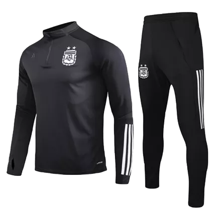 Adidas Argentina Zipper Sweatshirt Kit(Top+Pants) 2020 - Black - soccerdealshop