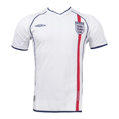 Retro 2002 England Home Soccer Jersey - Soccerdeal