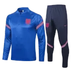 Nike England Zipper Sweatshirt Kit(Top+Pants) 2020 - Blue - soccerdealshop