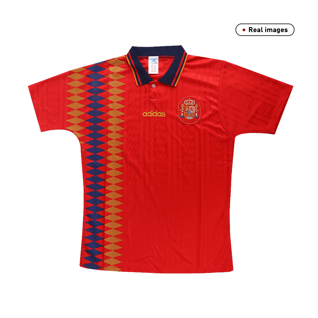 Retro 1994 Spain Home Soccer Jersey - soccerdeal