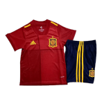 Kid's Adidas Spain Home Soccer Jersey Kit(Jersey+Shorts) 2020