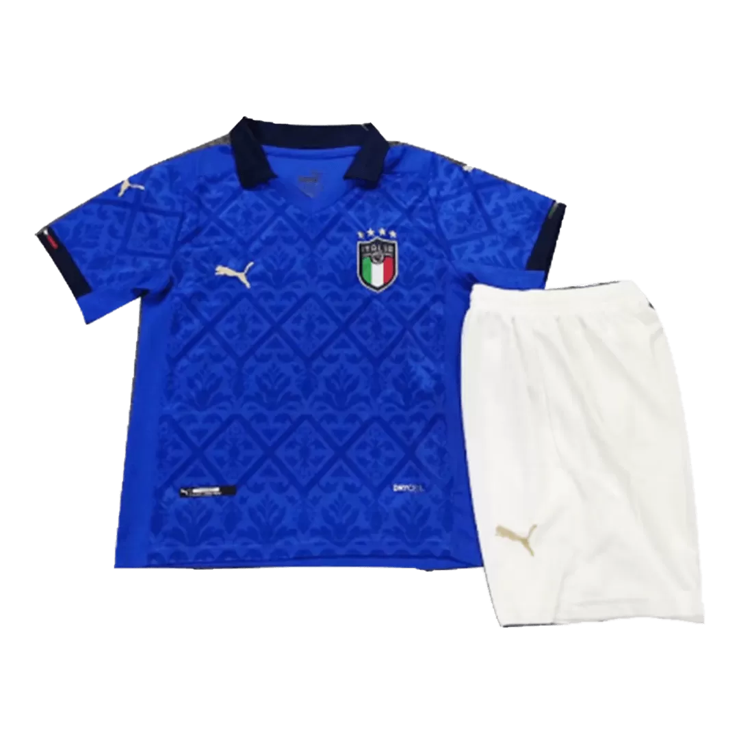 Kid's Italy Home Soccer Jersey Kit(Jersey+Shorts) 2020