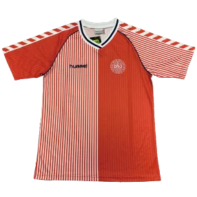 Retro 1986 Denmark Home Soccer Jersey - soccerdeal