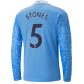 Puma STONES #5 Manchester City Home Long Sleeve Soccer Jersey 2020/21