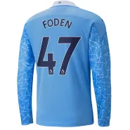 Puma FODEN #47 Manchester City Home Long Sleeve Soccer Jersey 2020/21 - soccerdealshop