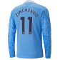 Puma ZINCHENKO1 #11 Manchester City Home Long Sleeve Soccer Jersey 2020/21
