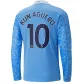 Puma KUN AGÜERO #10 Manchester City Home Long Sleeve Soccer Jersey 2020/21 - soccerdealshop