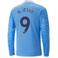 Puma G.JESUS #9 Manchester City Home Long Sleeve Soccer Jersey 2020/21