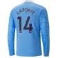Puma LAPORTE #14 Manchester City Home Long Sleeve Soccer Jersey 2020/21 - soccerdealshop