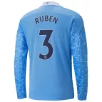 Puma RÚBEN #3 Manchester City Home Long Sleeve Soccer Jersey 2020/21 - soccerdealshop