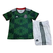 Kid's Adidas Mexico Home Soccer Jersey Kit(Jersey+Shorts) 2021 - soccerdealshop