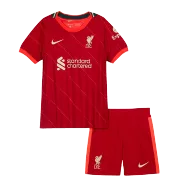 Kid's Nike Liverpool Home Soccer Jersey Kit(Jersey+Shorts) 2021/22 - soccerdealshop