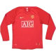 Retro 2007/08 Manchester United Home Long Sleeve Soccer Jersey - soccerdeal
