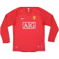 Retro RONALDO #7 2007/08 Manchester United Home Long Sleeve Soccer Jersey - soccerdeal