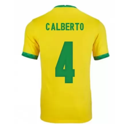 CALBERTO #4 Brazil Home Soccer Jersey 2021 - soccerdeal