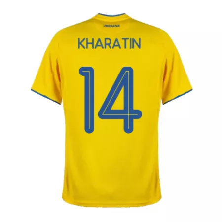 KHARATIN #14 Ukraine Home Soccer Jersey 2020 - soccerdeal