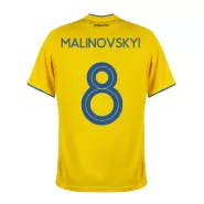 Replica Joma MALINOVSKYI #8 Ukraine Home Soccer Jersey 2020 - soccerdealshop