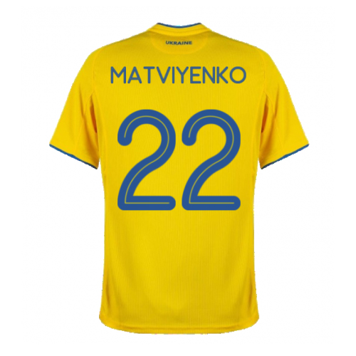 Replica Joma YARMOLENKO #7 Ukraine Home Soccer Jersey 2020