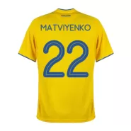Replica Joma MATVIYENKO #22 Ukraine Home Soccer Jersey 2020 - soccerdealshop