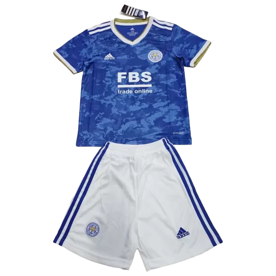 Kid's Adidas Leicester City Home Soccer Jersey Kit(Jersey+Shorts) 2021/22