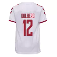 Replica Hummel DOLBERG #12 Denmark Away Soccer Jersey 2021 - soccerdealshop