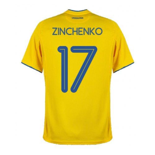 ZINCHENKO 17 Ukraine Home Soccer Jersey 2020